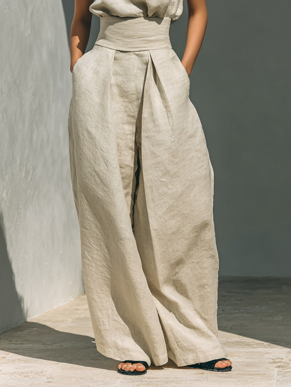 Zaira | Conjunto de blusa sin mangas y pantalón amplio
