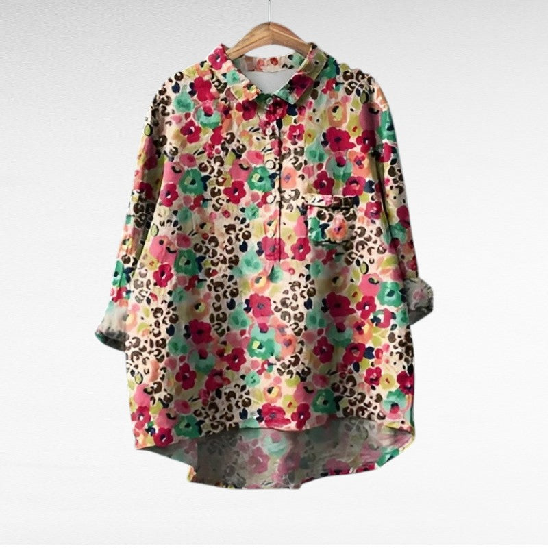 Paola Andrea | Blusa floral manga larga