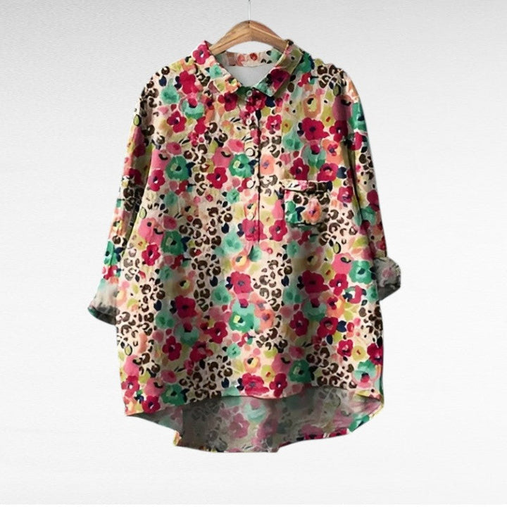 Paola Andrea | Blusa floral manga larga