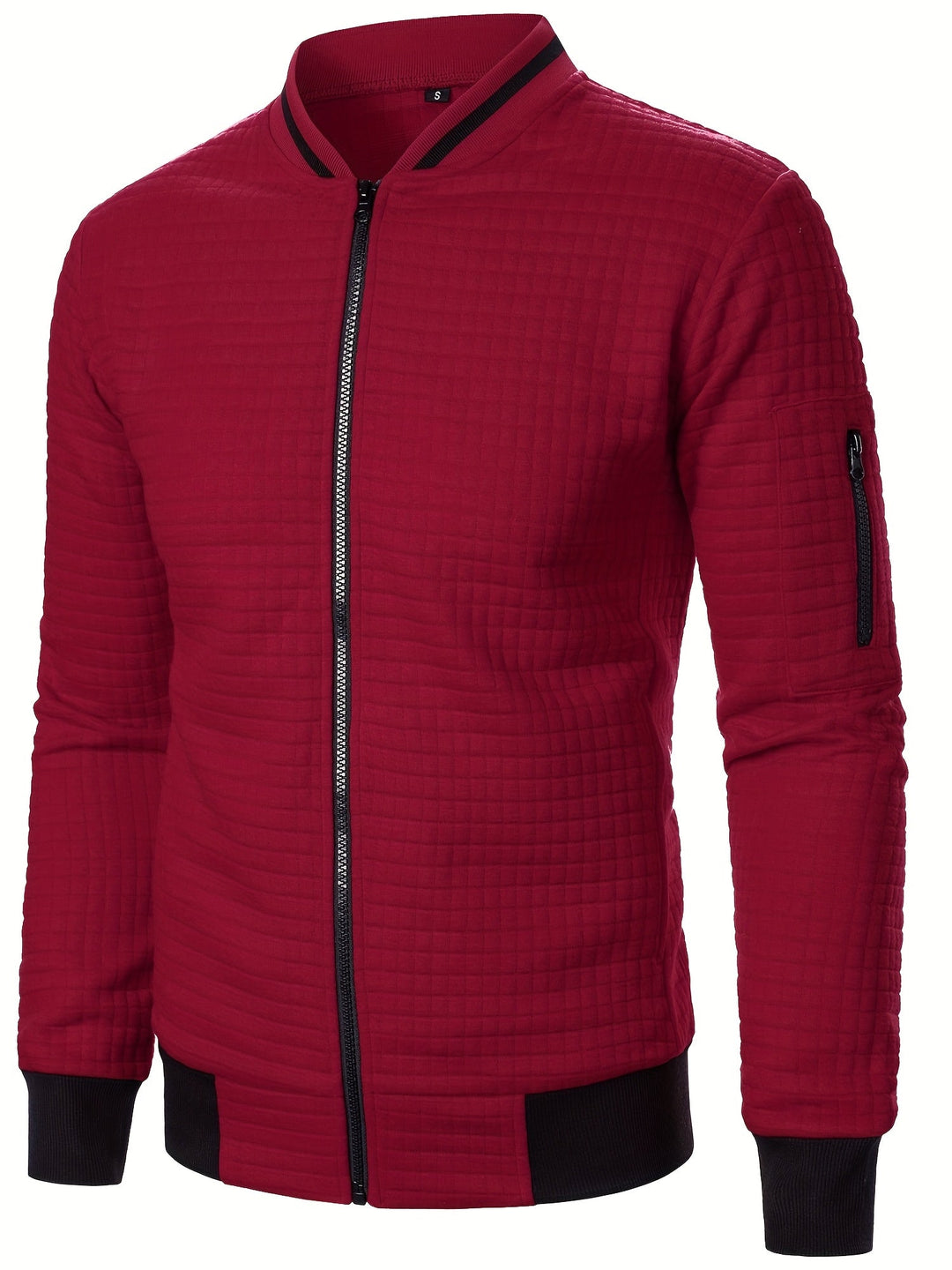Anthony | Chaqueta bomber con textura y cierre completo