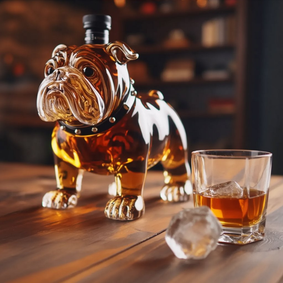 Manuel | Botella de whisky diseño bulldog