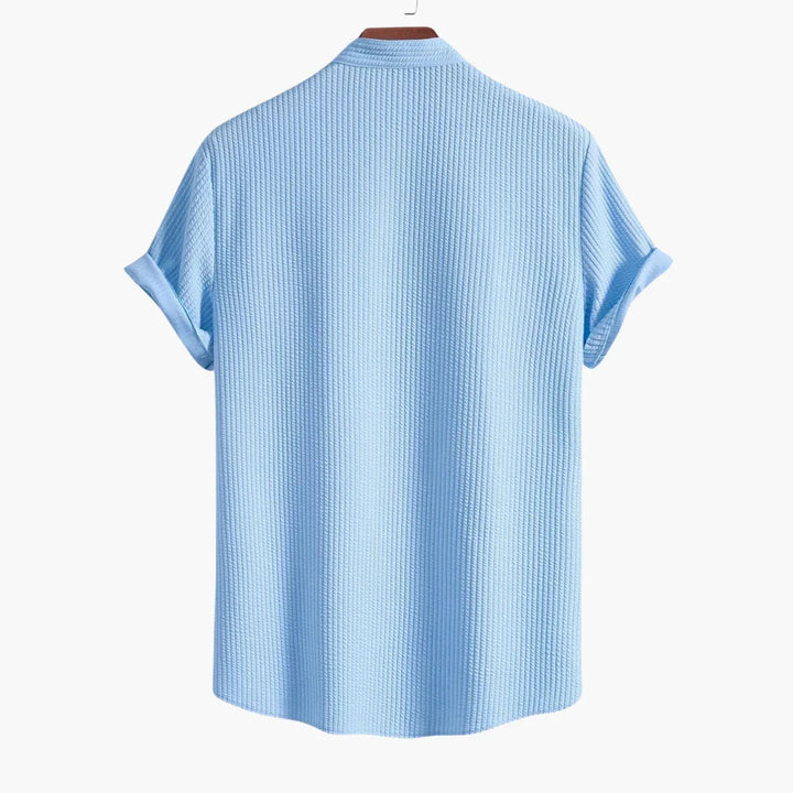 Federico | Camisa manga corta cuello mao