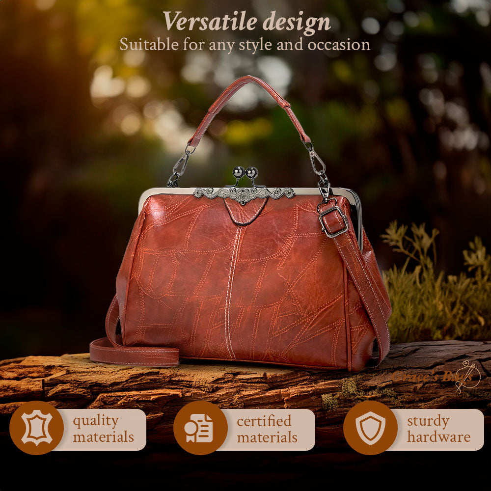 Juana María | Bolso vintage con marco y cierre de boquilla