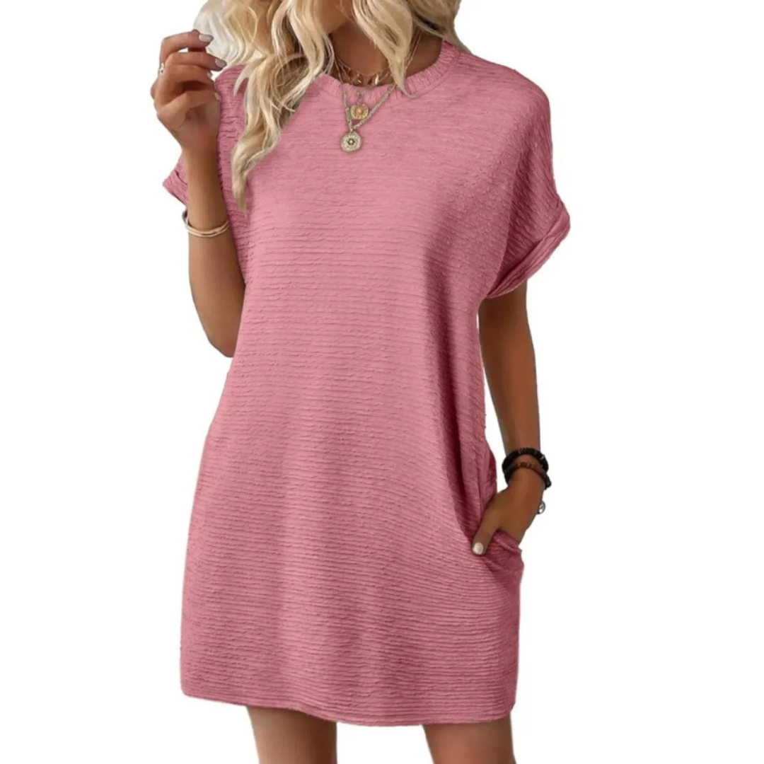 María Gabriela | Vestido casual cuello redondo