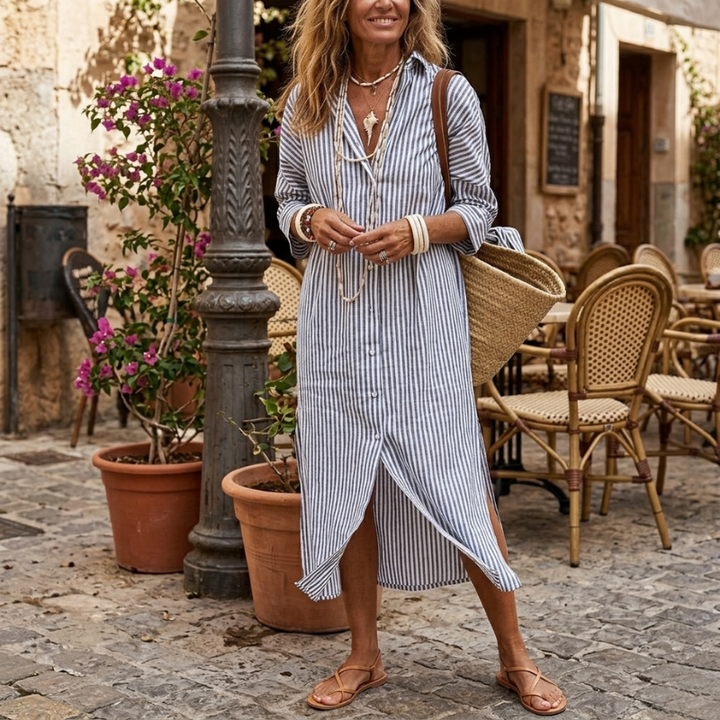 Katiuska | Vestido camisero a rayas