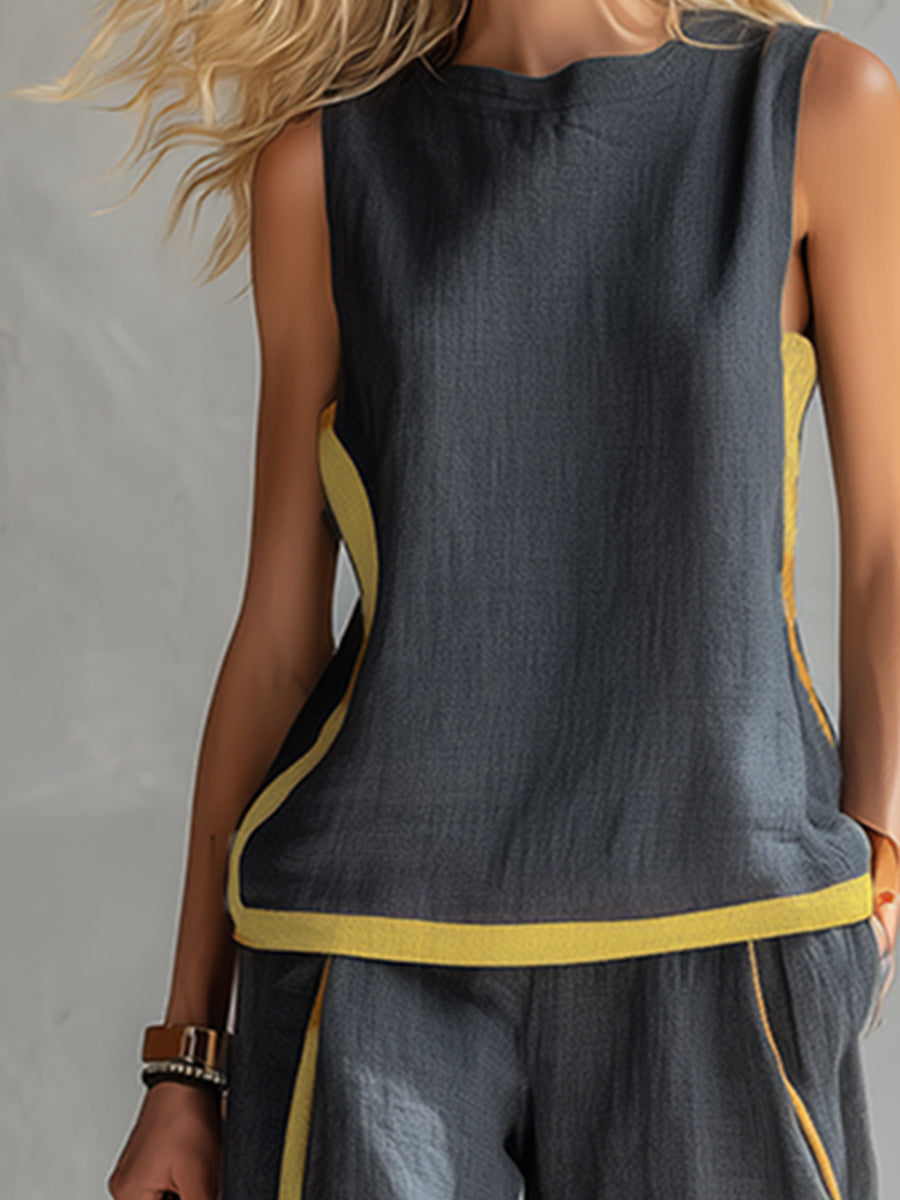 Quena | Conjunto sin mangas de pantalón ancho