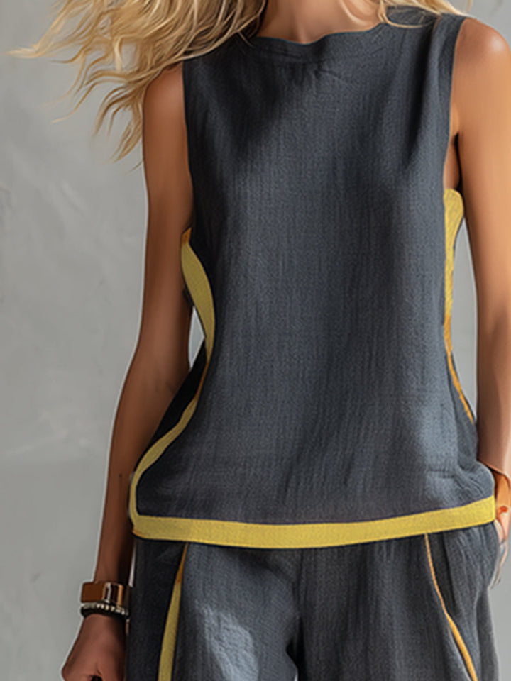 Quena | Conjunto sin mangas de pantalón ancho