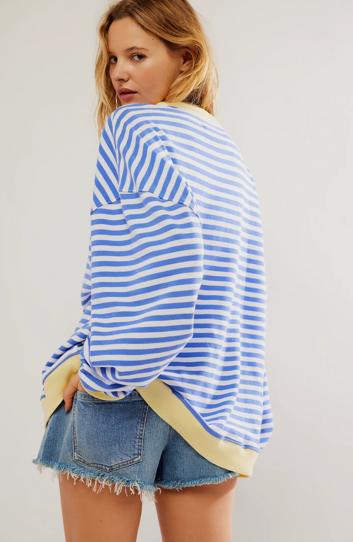 Tiare | Sweater a rayas de cuello redondo