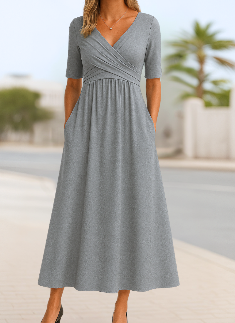 Carmen Luisa | Vestido midi cruzado