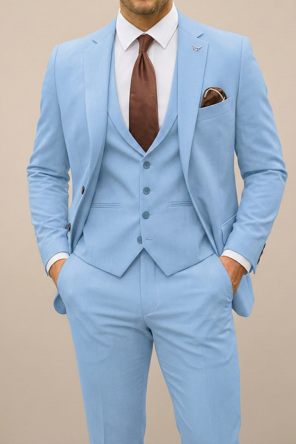 Maximiliano | Traje de tres piezas de corte moderno