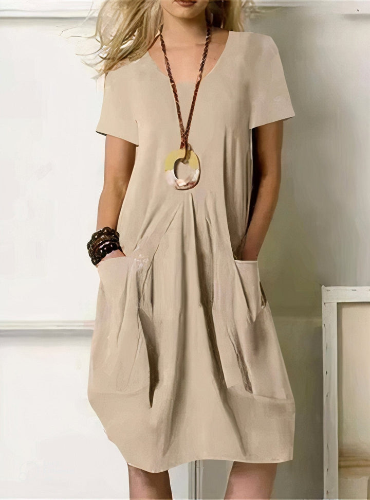 Pastora | Vestido midi de algodón con bolsillos