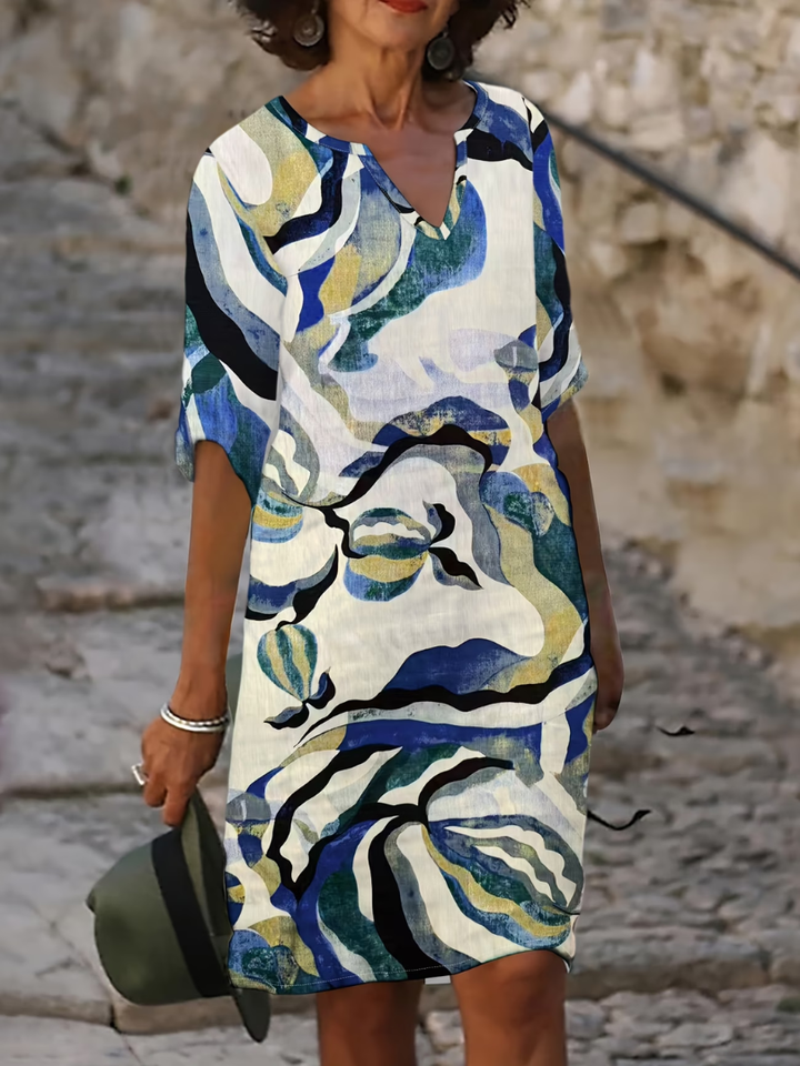 Mercedes | Vestido de verano con estampado artístico