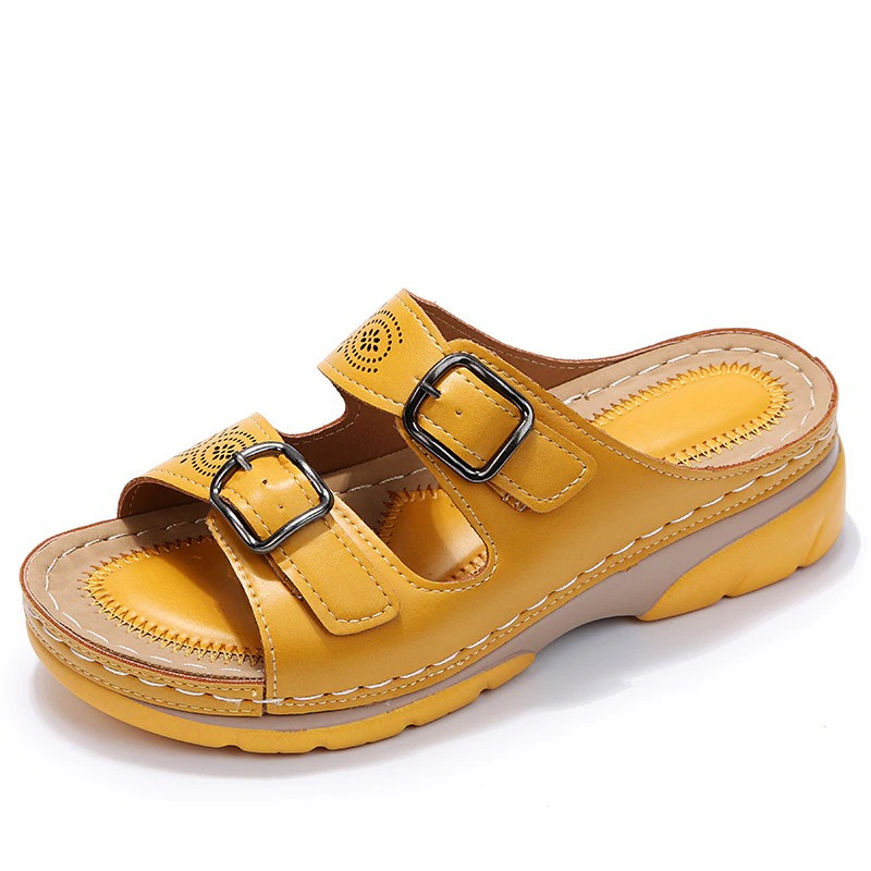Isadora | Sandalias acolchadas de doble hebilla
