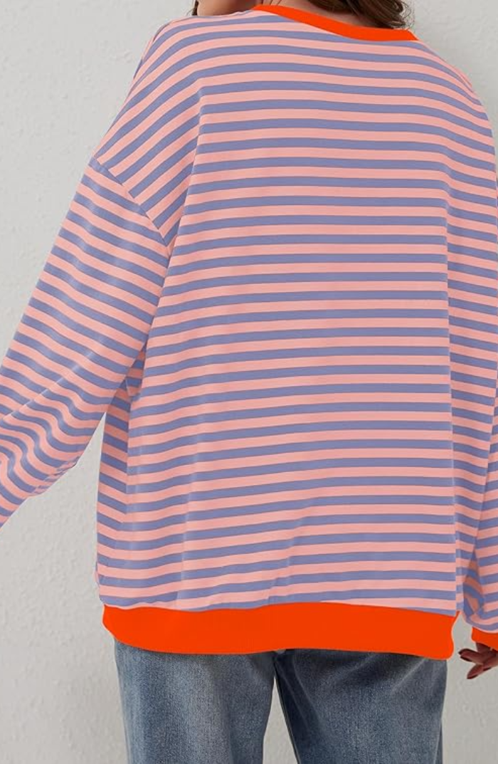 Tiare | Sweater a rayas de cuello redondo