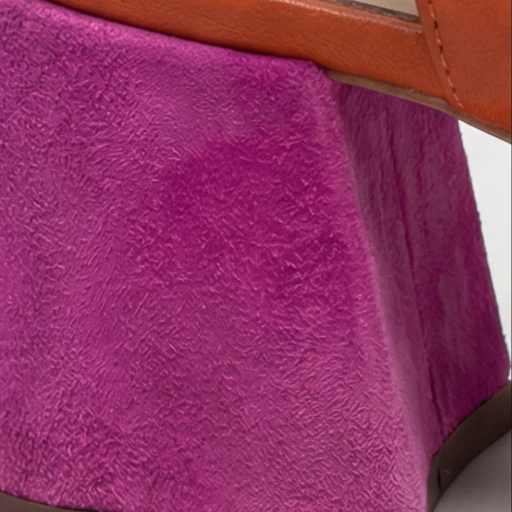 Claudia | Sandalias de taco ancho color block