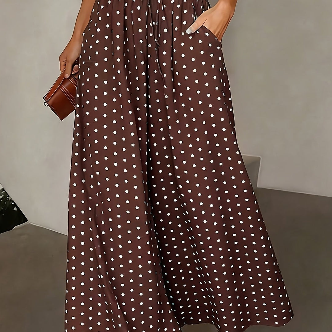Rossana | Pantalones anchos con print de hojas