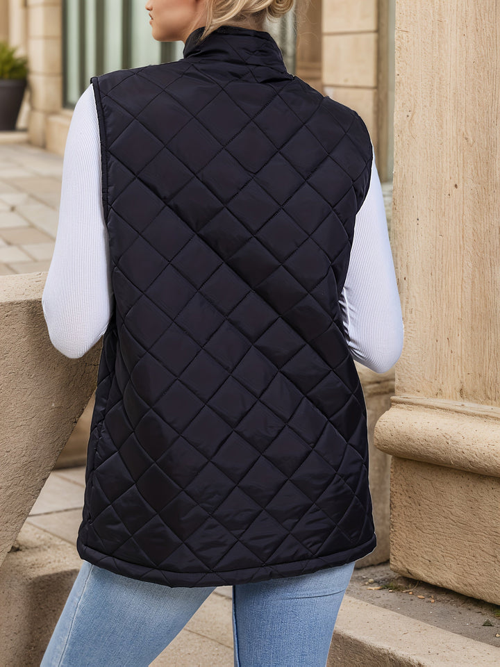 Arlette | Chaleco largo acolchado rombos