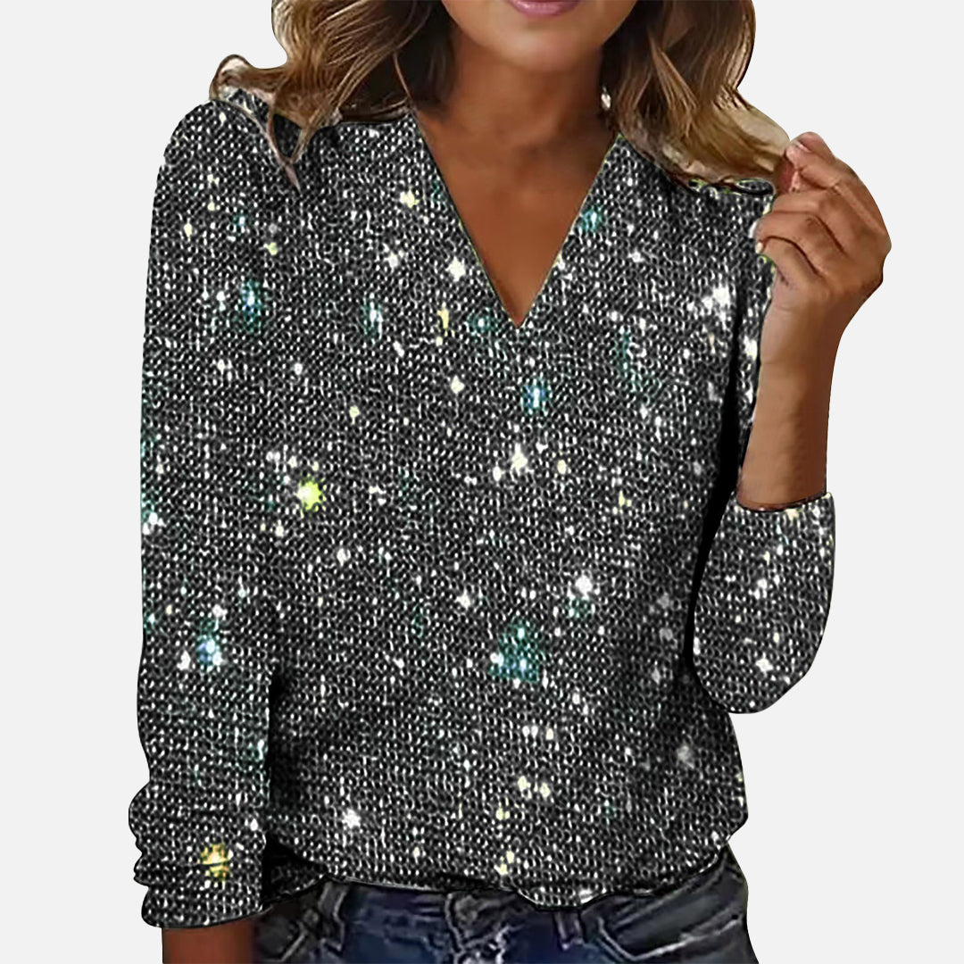 Diana | Blusa de Diamante con Escote en V
