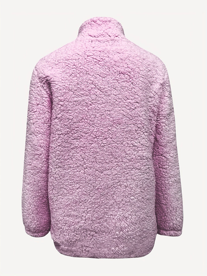 Tiare | Pullover peludo con media cremallera