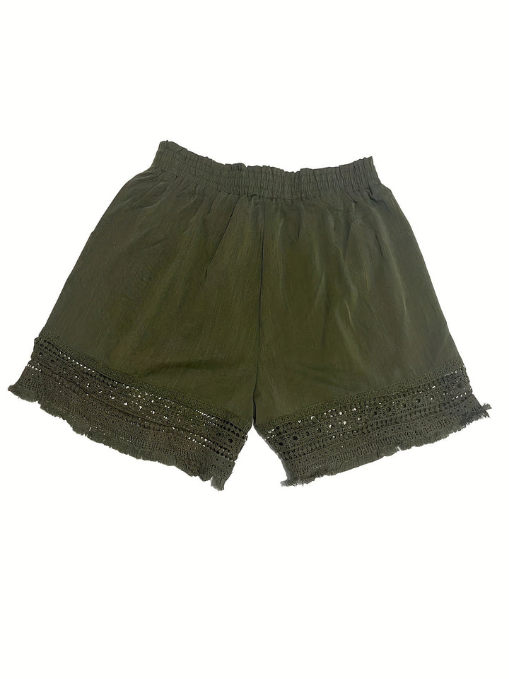 Iris | Shorts con cintura elasticada y calado