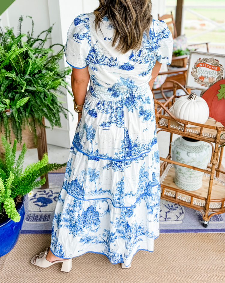 Carla Andrea | Vestido largo estampado toile