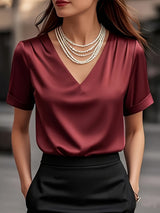 Elicura | Blusa drapeada cuello V