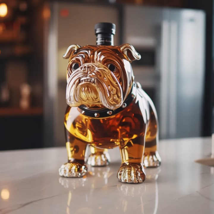 Manuel | Botella de whisky diseño bulldog