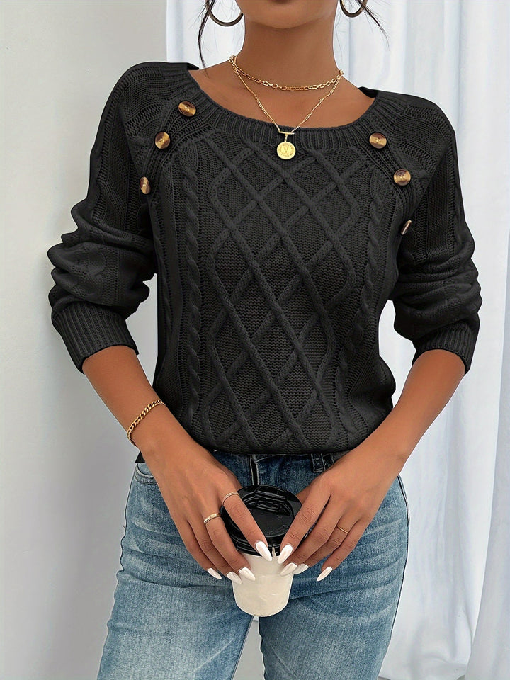 Nelida | Sweater texturado con botones