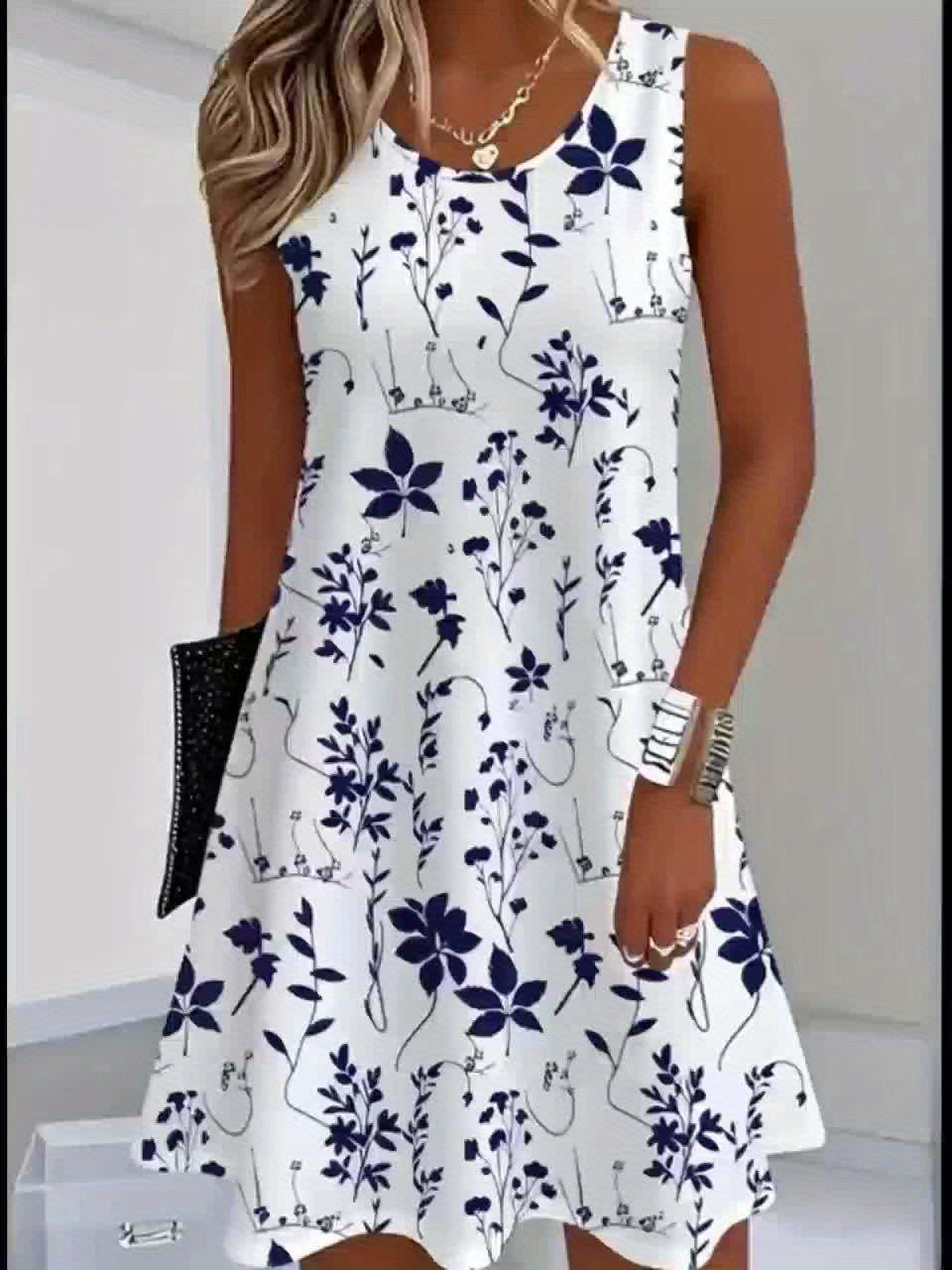 Yuri | Vestido sin mangas con estampado floral