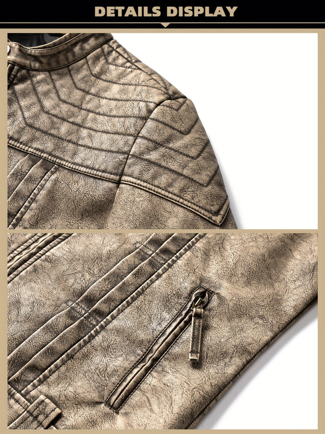 Zacarías | Chaqueta moto efecto lavado