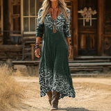 Olga | Vestido largo manga larga estilo vintage