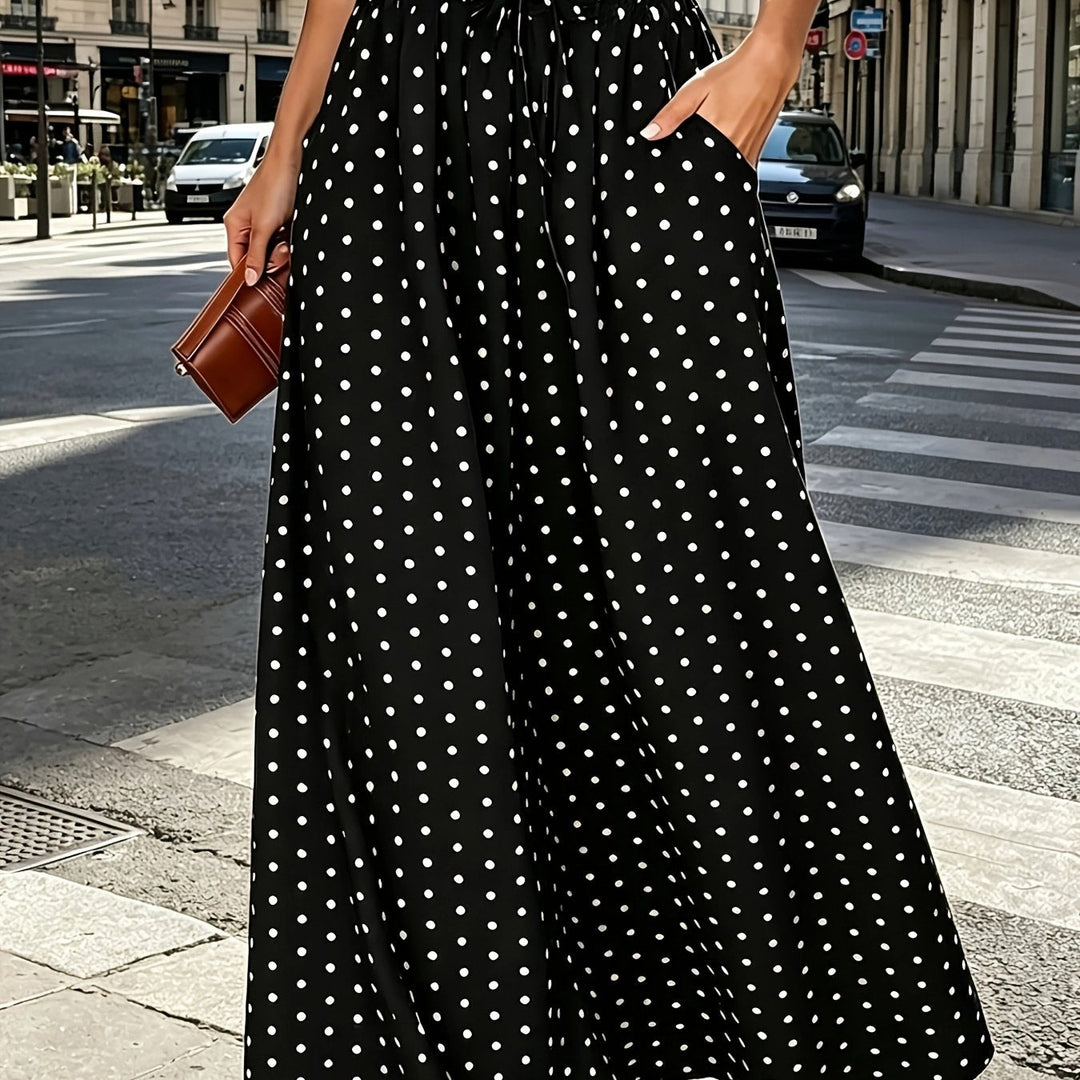 Rossana | Pantalones anchos con print de hojas