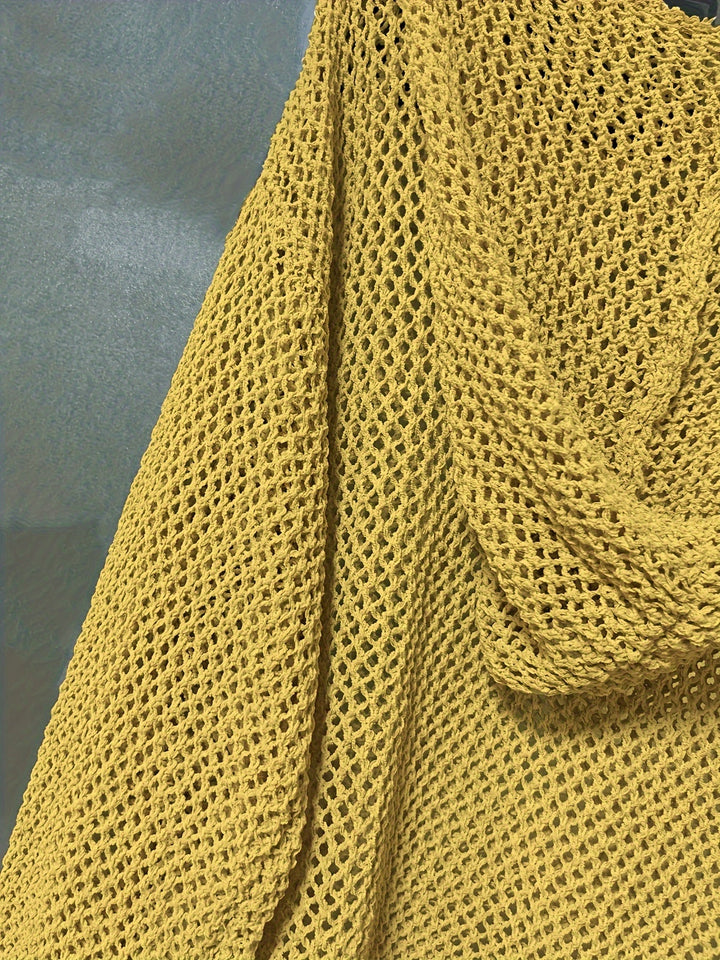 Zoila | Sweater tejido calado con capucha