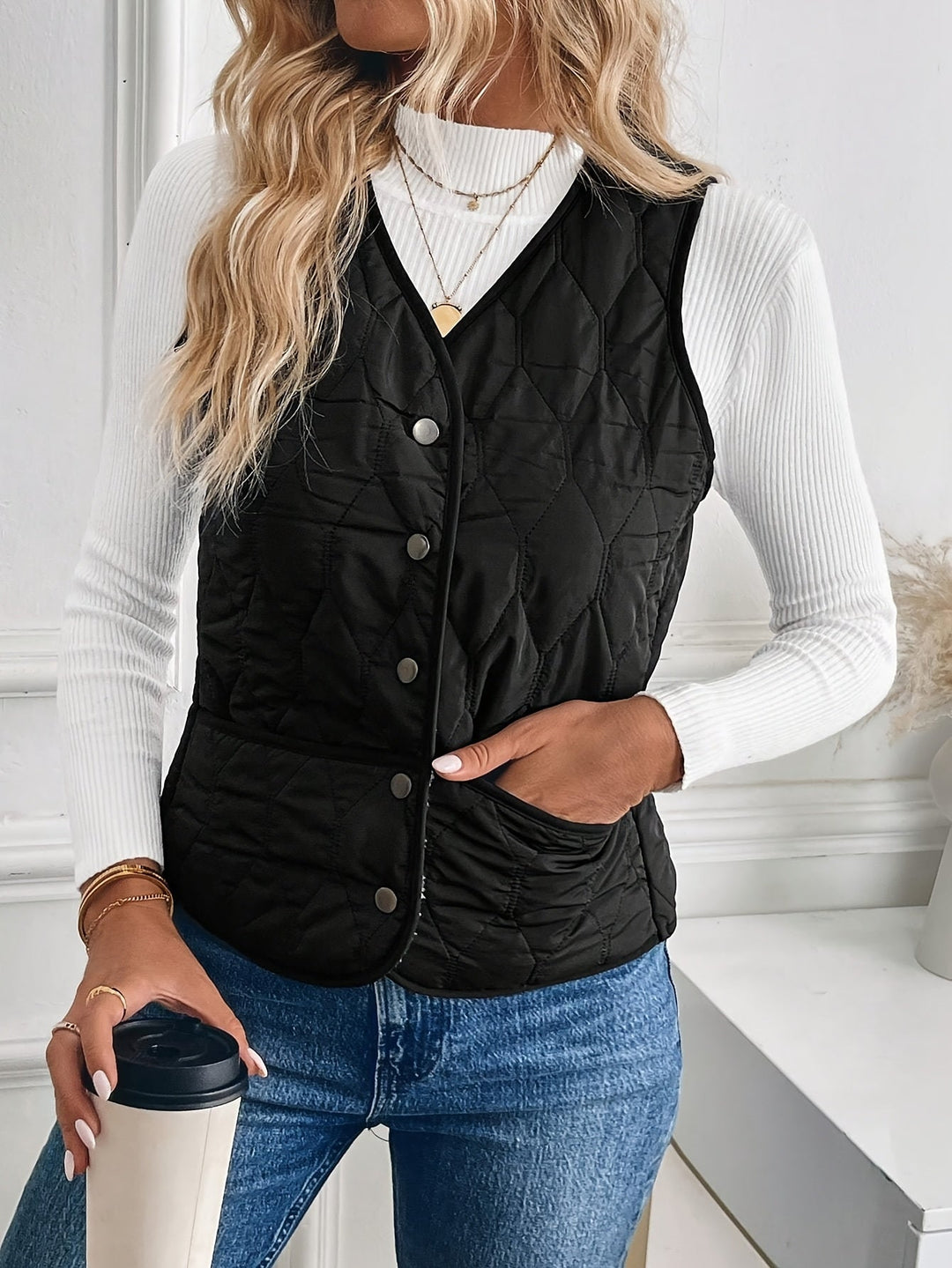 Odette | Chaleco acolchado reversible