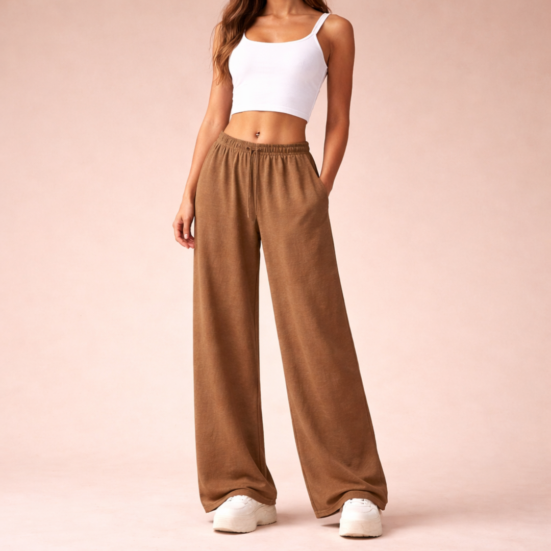 Claudina | Pantalones jogger de pierna ancha