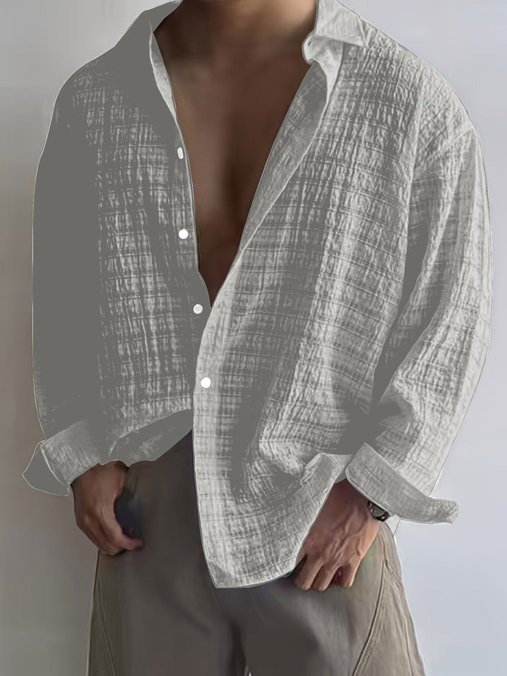 Washington | Camisa manga larga de textura relajada