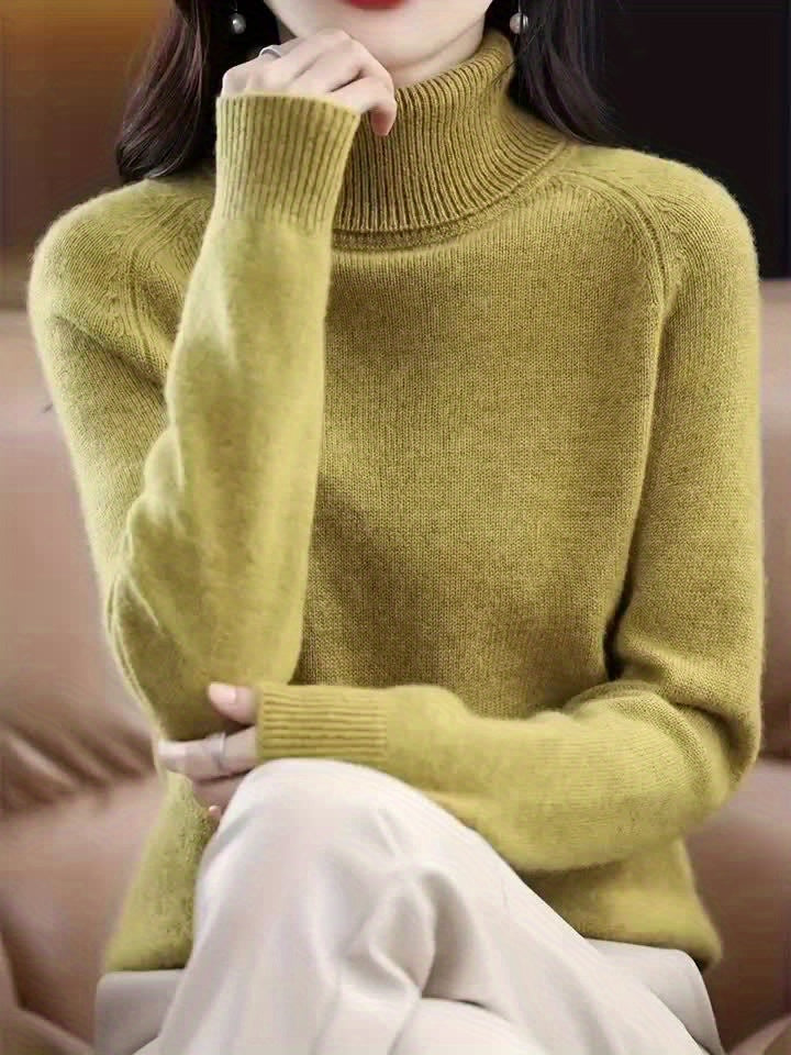 Giselle | Sweater cuello tortuga de punto suave