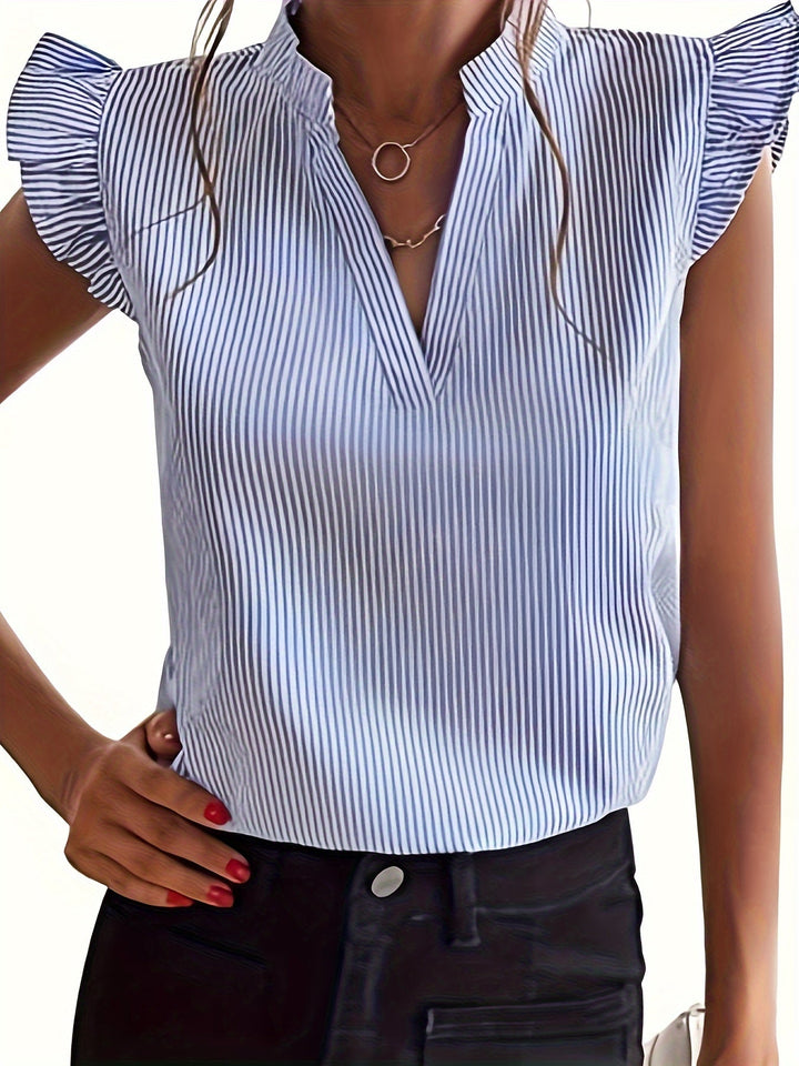 Ivette | Blusa de rayas con mangas de vuelo