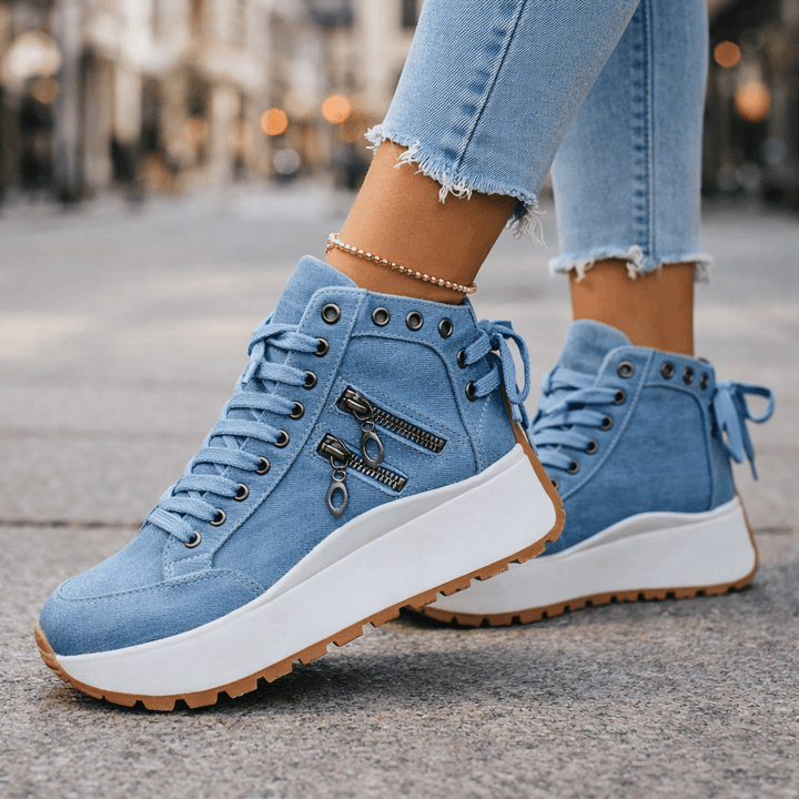 Leyla | Zapatillas altas con cordones
