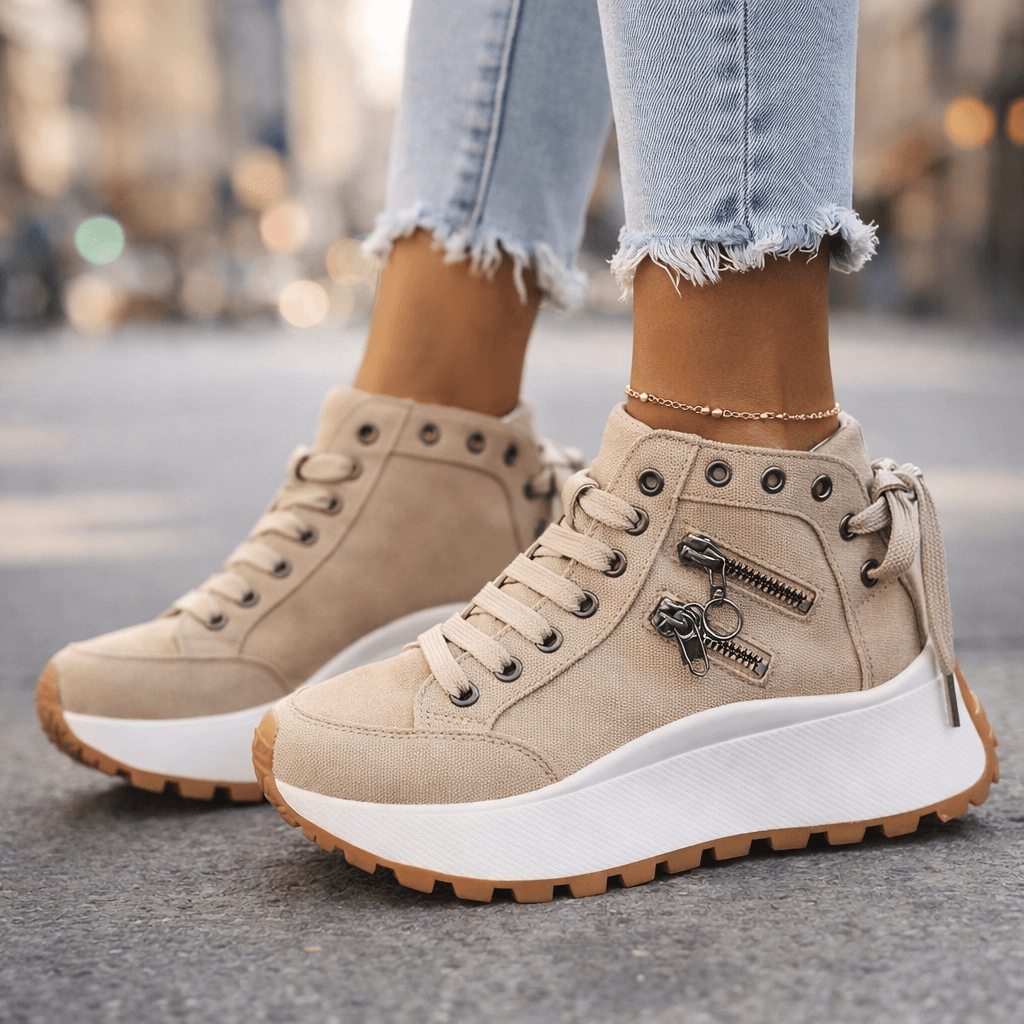 Leyla | Zapatillas altas con cordones