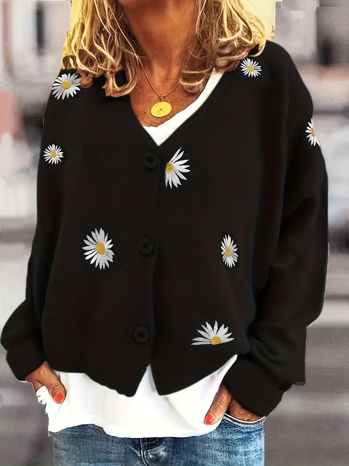Zunilda | Cardigan bordado de margaritas