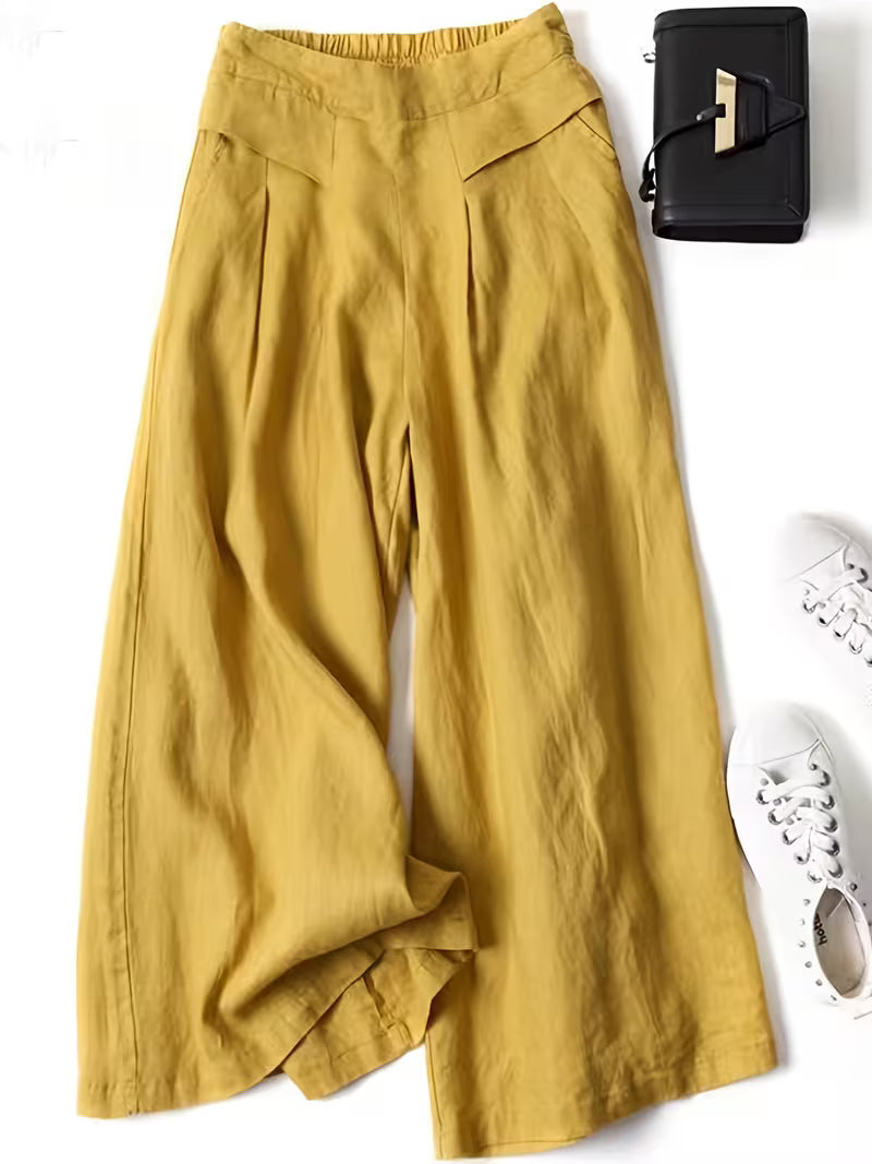 Nelda | Pantalón de pierna ancha liviano