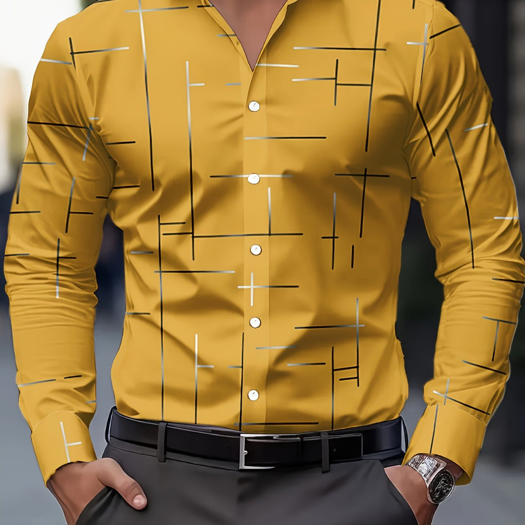 Fabricio | Camisa con estampado de líneas