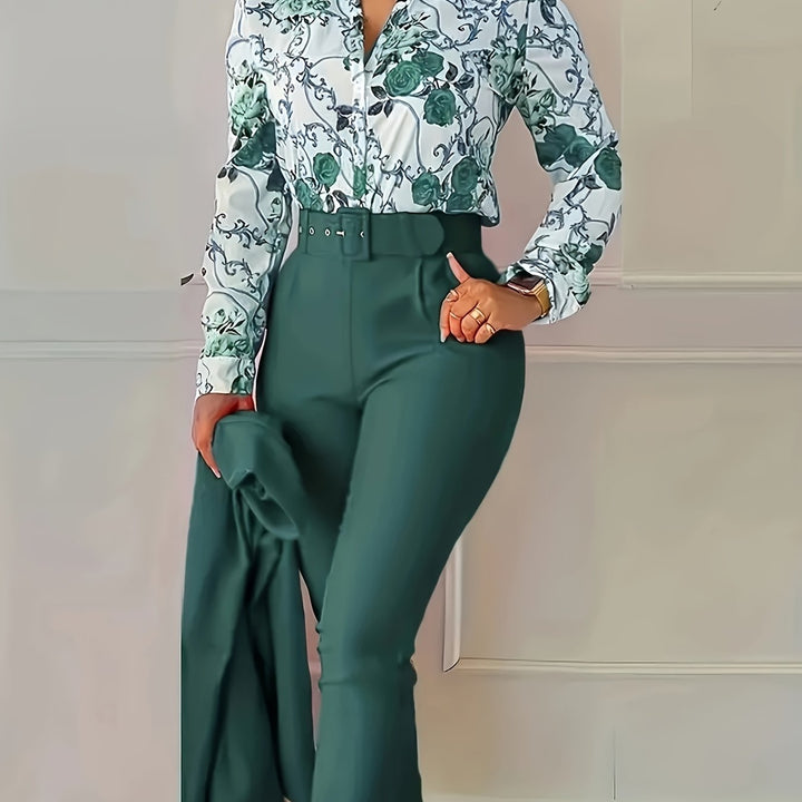 María Marta | Conjunto elegante de dos piezas con estampado floral
