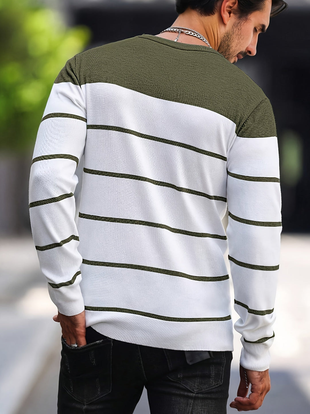 Enrique | Sweater a rayas cuello redondo