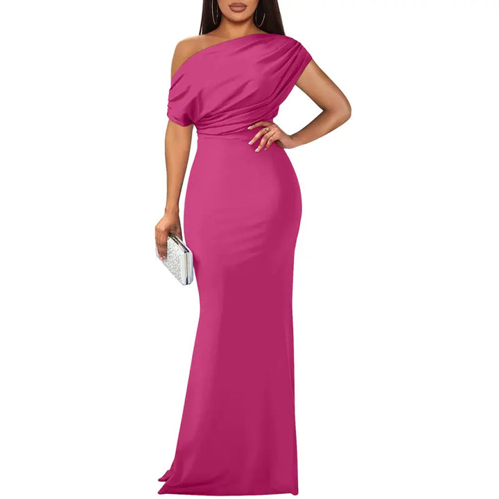 Imelda | Vestido largo de fiesta con escote asimétrico