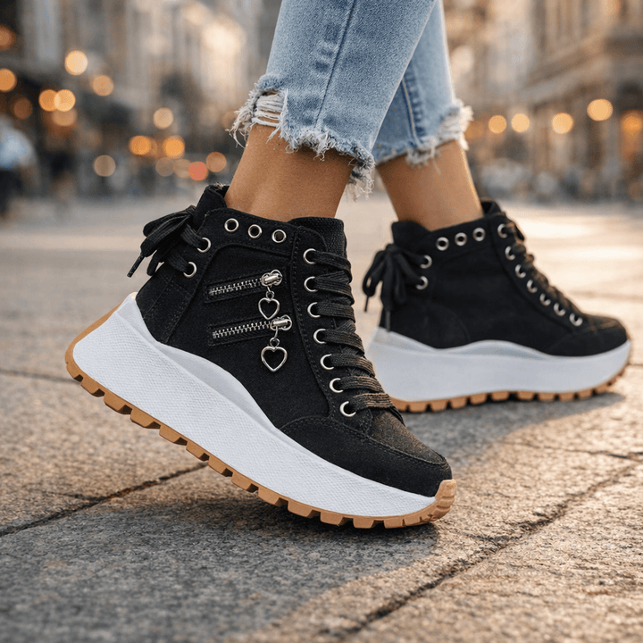 Leyla | Zapatillas altas con cordones