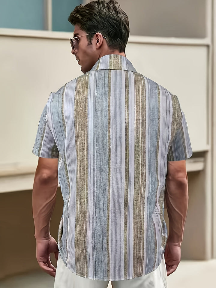 Mateo | Camisa de rayas manga corta