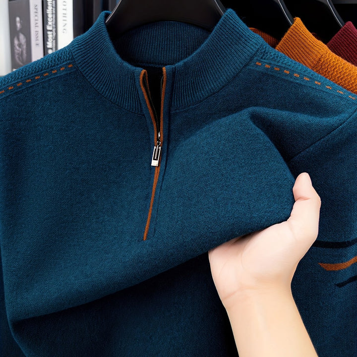 Caniulef | Sweater con medio cierre y cuello alto