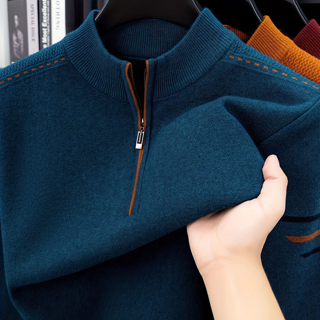 Jeremías | Sweater de punto con medio cierre